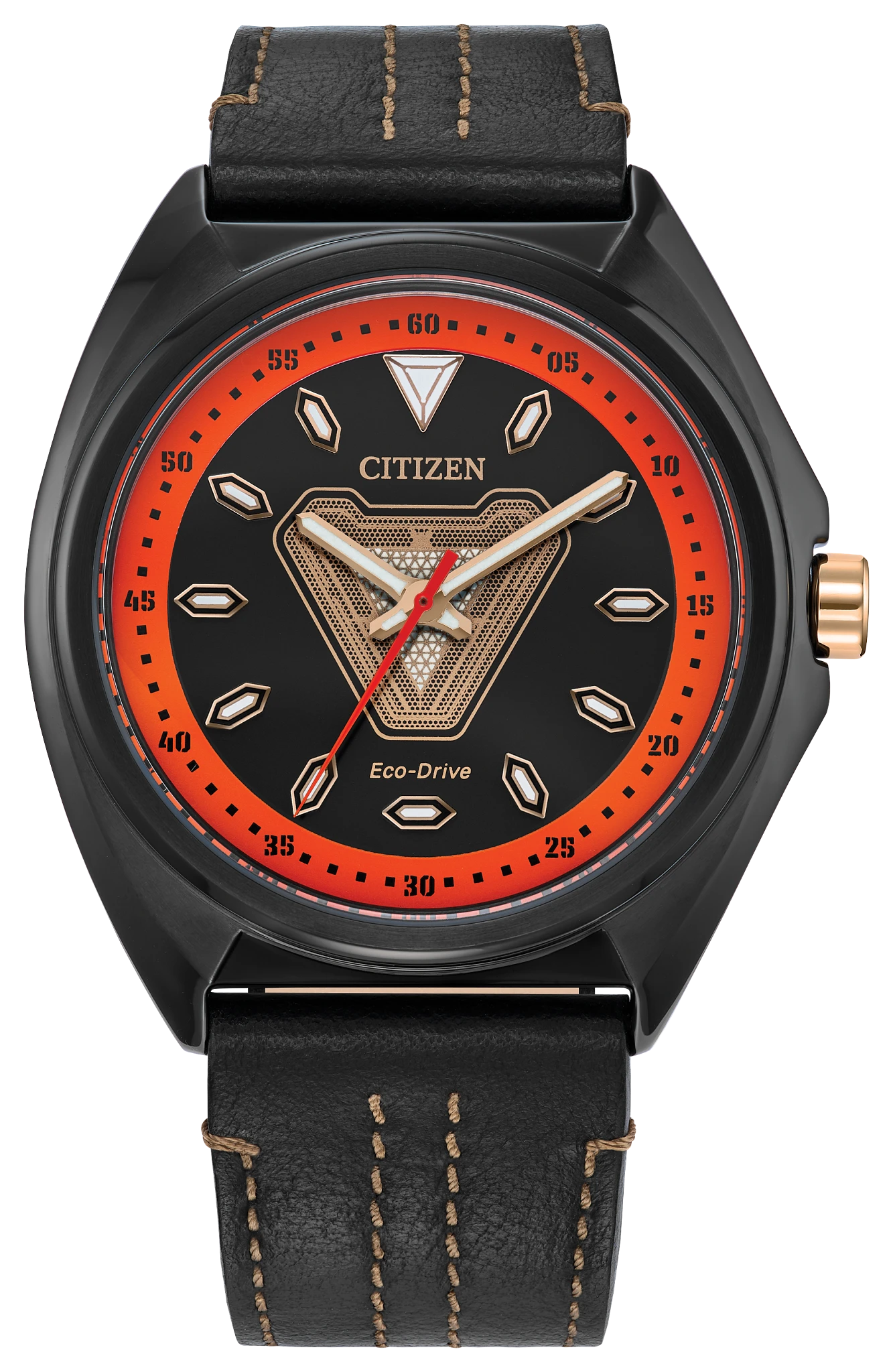 Tony Stark '63 Black Dial Leather Strap AW2075-05W | CITIZEN